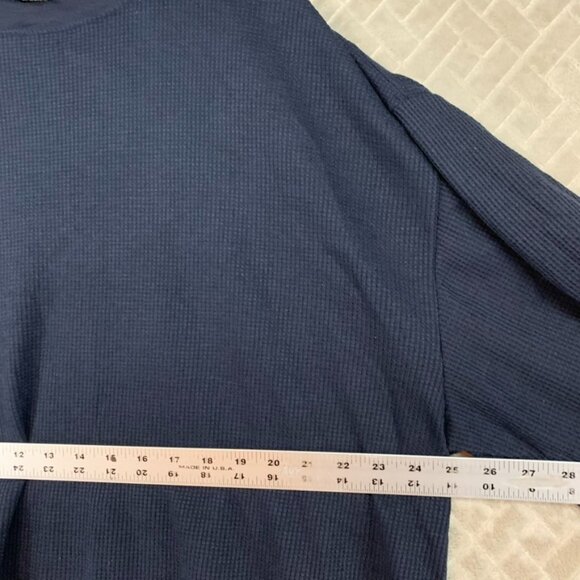 Unlimited Patience Shirt 3XL Navy Blue Thermal Waffle Knit Long Sleeve - Picture 7 of 16